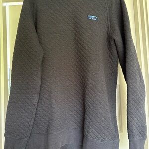 L.L. Bean Men's Black Quilted Sweater Medium Tall